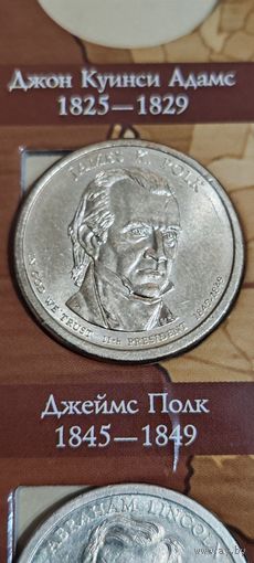 США 1 доллар президент Джеймс Полк 1845-1849