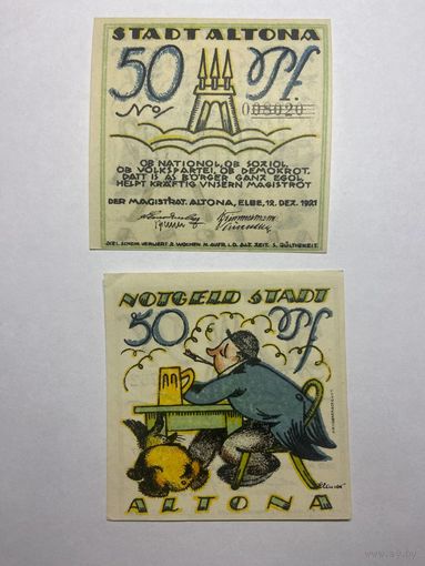 50 пфенингов (нотгельды) г. Германия.-1012