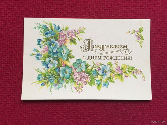 Поздравляю С Днем Рождения! Бодрихина. 1987 г. Двойная.