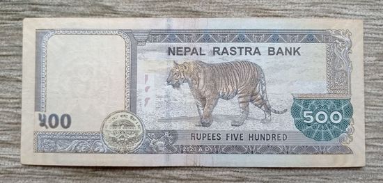 Werty71 Непал 500 рупий 2020 год Бенгальский тигр банкнота