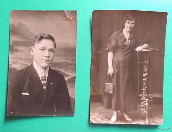 Фото "Дама", "Джентельмен", 1920-1930-е гг. Зап. Бел.