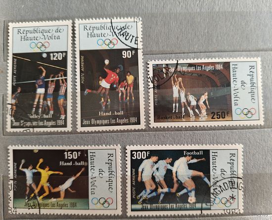 РАСПРОДАЖА КОЛЛЕКЦИИ. Верхняя Вольта. марки "игровые виды спорта. Олимпиада Лос-Анжелес 1984"