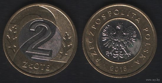 Польша y283 2 злотых 2018 год (mw) (_alb2
