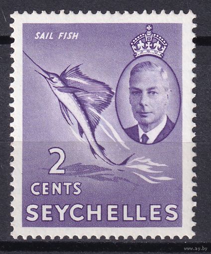 93.BrKSe. Великобритания. Колонии. Сейшельские острова. Георг VI. Местные мотивы. 2C. 1952 г. Mi.#154.*