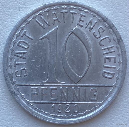 Германия Ваттеншайд 10 пфеннигов 1920 г. Нотгельд
