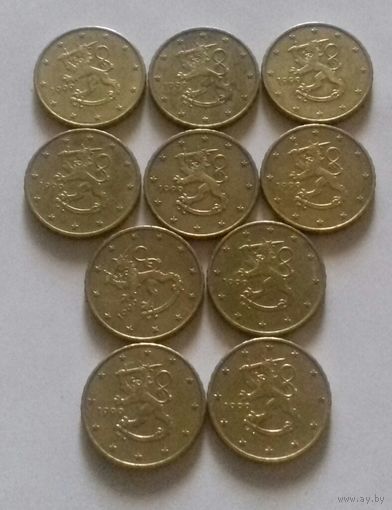 1 евро, Финляндия 1999 г. (10 монет по 10 ец.)