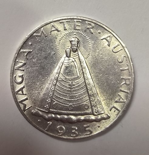 С рубля без мц! 5 марок 1935 мадонна Австрия