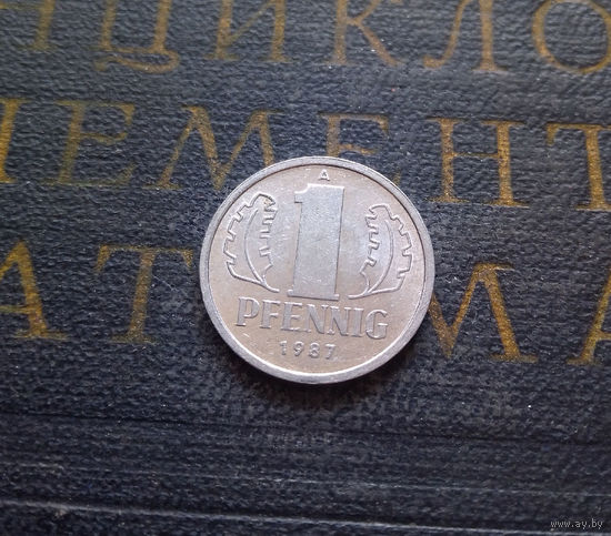 1 пфенниг 1987 (A) Германия ГДР #08 aUNC