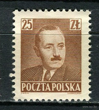Польша - 1950 - Президент Болеслав Берут 25Zt - [Mi.552] - 1 марка. MNH.  (Лот 24JR)-T3P19