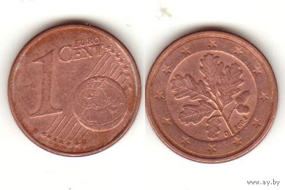 1 евроцент 2004 D