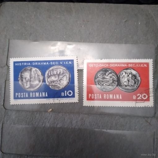 РУМЫНИЯ,1970,   СТАРИННЫЕ МОНЕТЫ   2м гашен