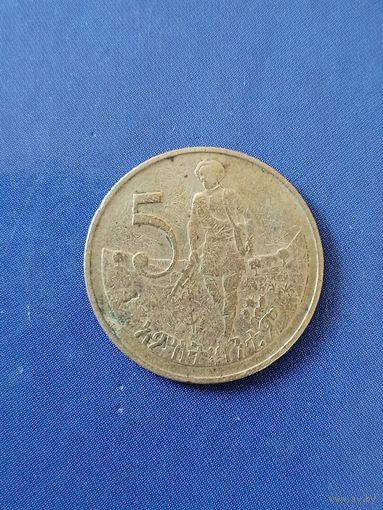 Эфиопия 5 сантимов 1977