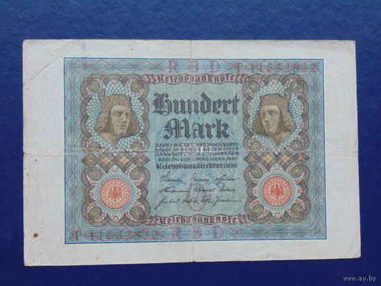 Германия 100 марок 1920 года.