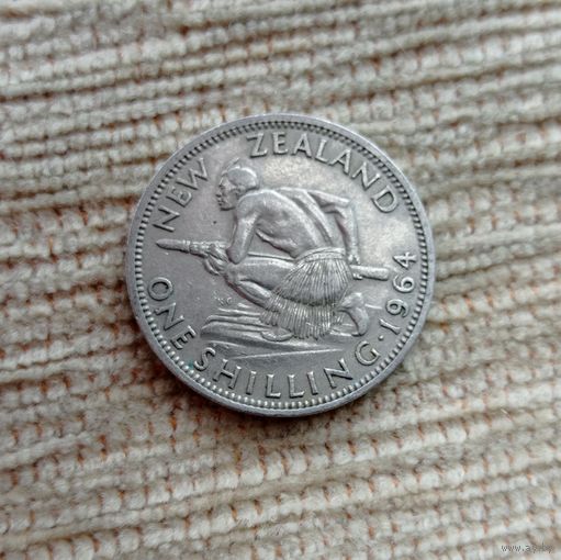 Werty71 Новая Зеландия 1 шиллинг 1964 Воин Маори Елизавета 2