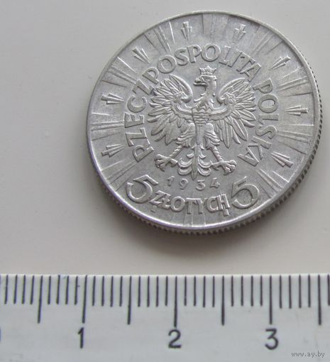 5 злотых 1934 Пилсудский