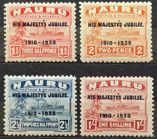 Британские колонии. Науру 1935 г. SG40-43 полная серия MNH/MLH