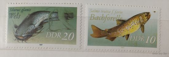 РАСПРОДАЖА КОЛЛЕКЦИИ. ГДР. марки "рыбы"