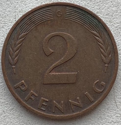 Германия 2 пфеннига 1982 г. G