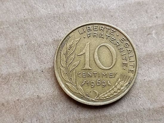 Франция 10 сантимов, 1969г. (D-107)