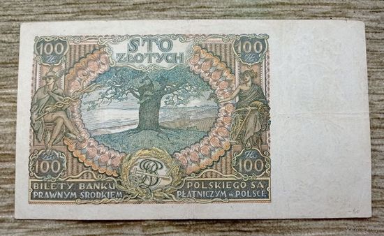 Werty71 Польша 100 злотых 1934 банкнота большой формат