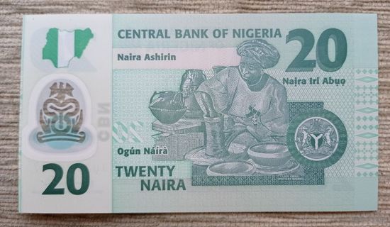 Werty71 Нигерия 20 найра 2024 UNC банкнота