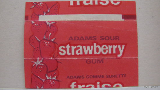 Обертка от жвачки STRAWBERRY ADAMS SOUR