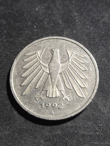 Германия (ФРГ) 5 марок 1992 A