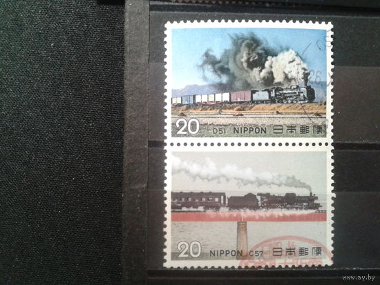 Япония, 1974. Паровозы, сцепка