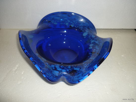 Ваза Конфетница. Кобальтовое Стекло