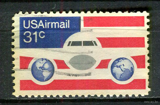 США - 1976 - Авиация 31С - [Mi.1201] - 1 марка. Гашеная.  (Лот 69GP)-T41P29
