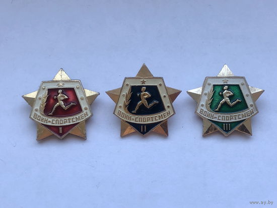 Воин-спортсмен I, II, III на заколке