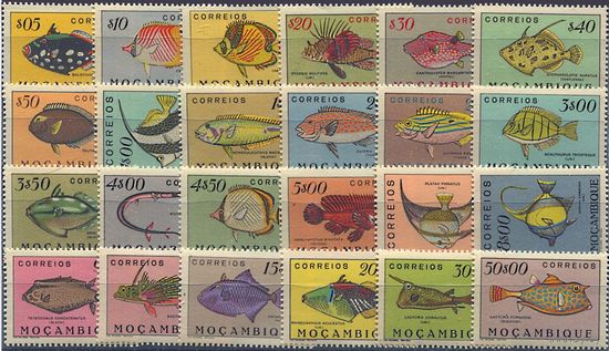 Мозамбик. 1951. Фауна. Рыбы