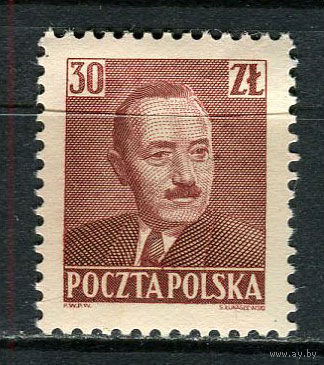 Польша - 1950 - Президент Болеслав Берут 30Zt - [Mi.553] - 1 марка. MNH.  (Лот 25JR)-T3P19