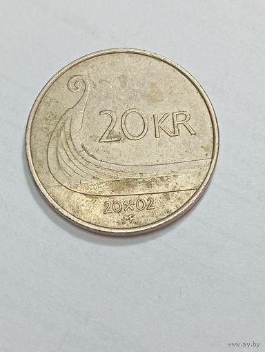 Норвегия 20 крон 2002 года .