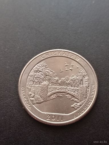 25 центов США 2011 г. D - Рекреационная зона Чикасо (Оклахома)