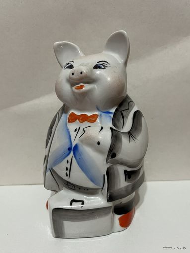 Статуэтка фарфоровая "Кабан" (Свинья. Свинка. Поросёнок.) ДФЗ