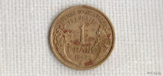 Французская Западная Африка 1 франк 1944(Ki)
