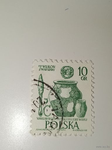 Польша 1965 в честь 700-летия Варшавы.  Тема: Варшавские археологические находки XIII века.