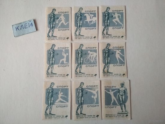 Спичечные этикетки ф.Пинск. Спорт. 1976 год