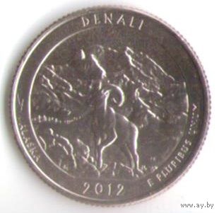 25 центов 2012 г. Парк=15 Национальный парк Денали Аляска Двор D _UNC