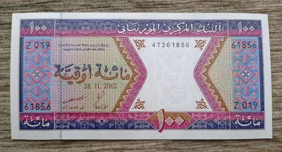 Werty71 Мавритания 100 угий 2002 UNC банкнота