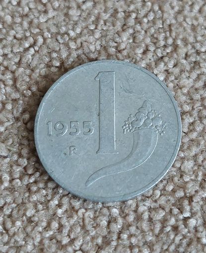 Италия 1 лира, 1955