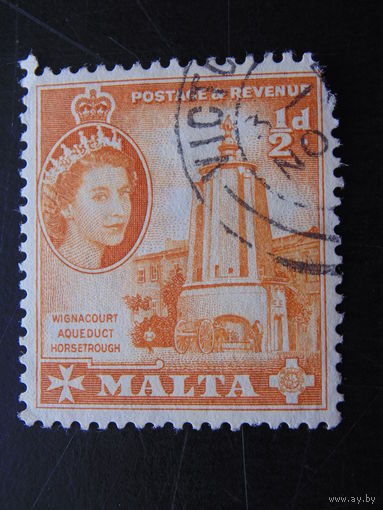 Мальта 1956 г.  Королева Елизавета II.