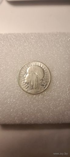 Монета СЕРЕБРО Польша 2 злотых 1934