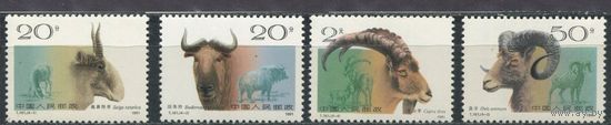 Китай  1991- Сибирские дикие козлы козёл парнокопытные животные фауна ** MNH