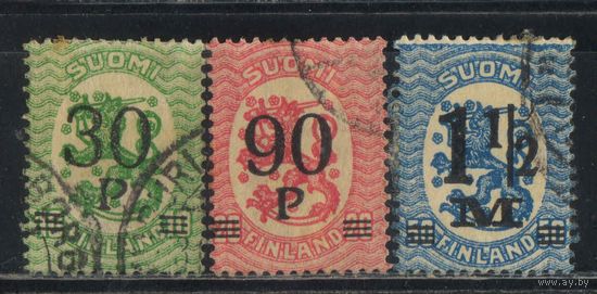 Финляндия 1931 Герб Надп Стандарт #107,109,110I