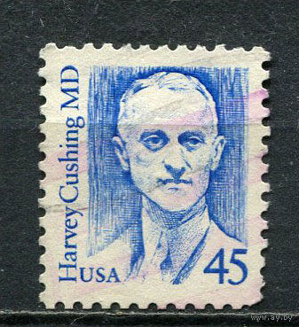 США - 1988 - Харви Кушинг - нейрохирург - [Mi. 1984] - полная серия - 1 марка. Гашеная.  (Лот 76GP)-T41P29