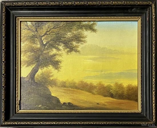 Скрипниченко Г.С "Верасень",1989г. Х/М, 39х30 см.