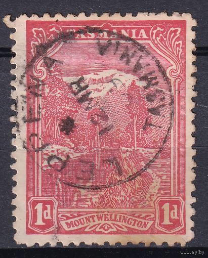 36.Aust. Великобритания. Австралийские штаты. Тасмания. Гора Веллингтон. 1905 г. 1d. Mi.#76C.