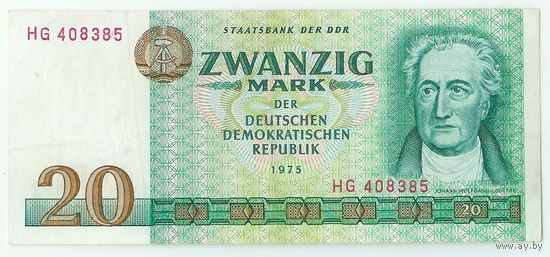 Германия, 20 марок 1975 год